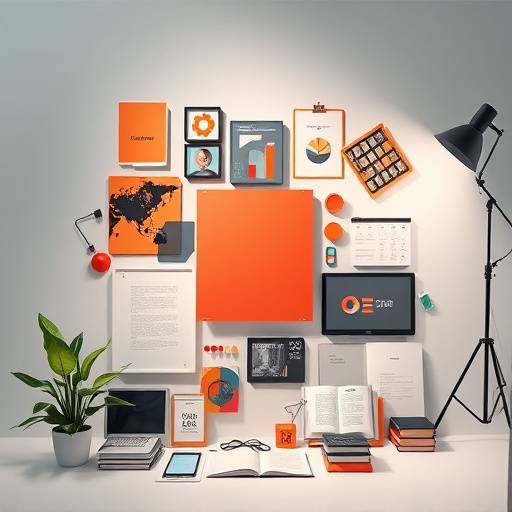 Course thumbnail for Graphic Design Essentials course showcasing various design elements
