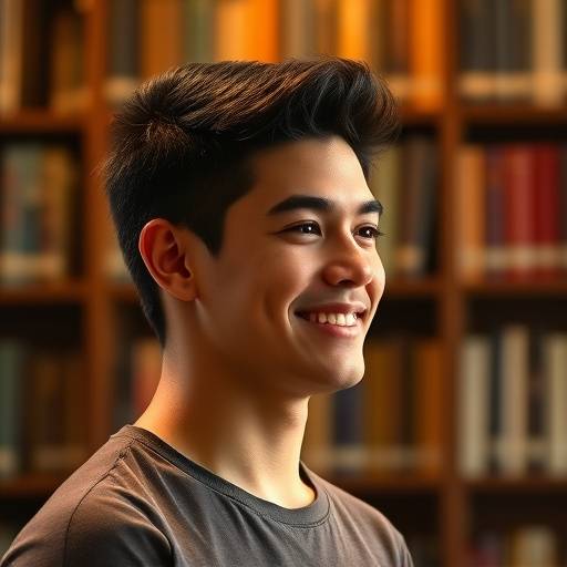 Profile photo of Ethan Martinez, a young man smiling in a library setting